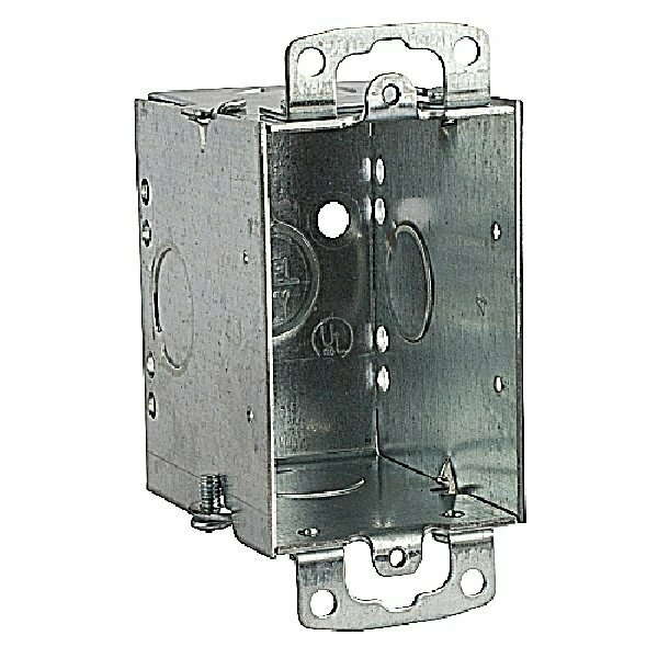 Abb Electrical Box, 14 cu in, Outlet Box, 1 Gang, Steel 5352C